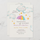 Cloud Nine Baby Dusche Einladung (Vorne/Hinten)