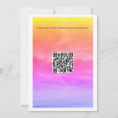 Cloud Nine Baby Dusche QR Code Baby Girl Pink Art Einladung (Rückseite)