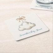 Cloud Nine Baby-Party Rechteckiger Pappuntersetzer (angewinkelt)