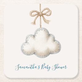 Cloud Nine Baby-Party Rechteckiger Pappuntersetzer