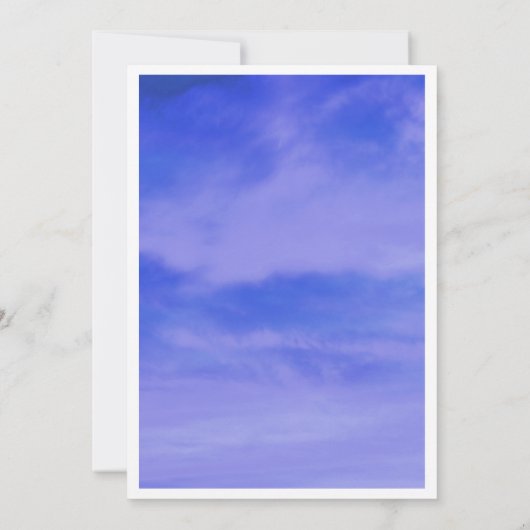 Cloud Nine Baby Showboys Girls Blue Abstrakt Einladung (Rückseite)