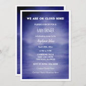 Cloud Nine Baby Showboys Girls Blue Ästhetik Einladung (Vorne/Hinten)