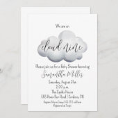 Cloud Nine Baby Shower Einladung (Vorne/Hinten)