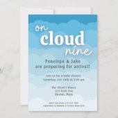 Cloud Nine Baby Shower Einladung (Vorderseite)