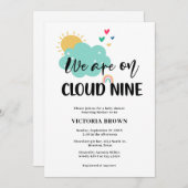 Cloud NIne Baby Shower Invitation Einladung (Vorne/Hinten)