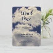 Cloud Nine Baby Shower Invitations Einladung (Stehend Vorderseite)