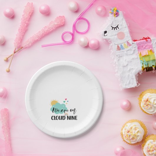 Cloud Nine Baby Shower Pappteller (Party)