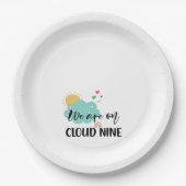 Cloud Nine Baby Shower  Pappteller (Vorderseite)