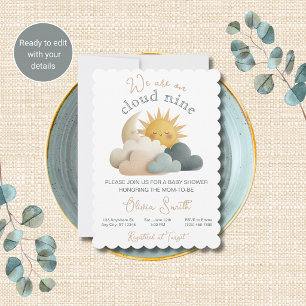 Cloud Nine Baby Shower Religiöse Einladung