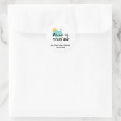 Cloud Nine Baby Shower Runder Aufkleber (Tasche)