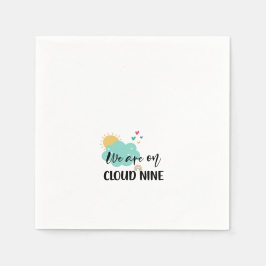 Cloud Nine Baby Shower Serviette (Vorderseite)