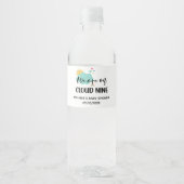 Cloud Nine Baby Shower Wasserflaschenetikett (Vorderseite)