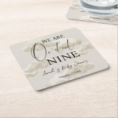 Cloud Nine Beige Gender Neutral Sky Baby Shower Rechteckiger Pappuntersetzer (angewinkelt)