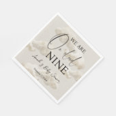 Cloud Nine Beige Gender Neutral Sky Baby Shower Serviette (Ecke)