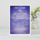 Cloud Nine Birthday Boys Girls 9th Blue Art Dreamy Einladung (Stehend Vorderseite)