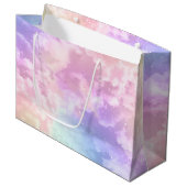 Cloud Nine Birthday Geschenktasche - Große Pastel  Große Geschenktüte (Vorderseite Schrägansicht)