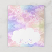Cloud Nine Birthday Platzkarte - Kawaii Pastel Sky (Außenseite Aufgefaltet)