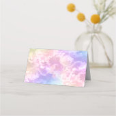 Cloud Nine Birthday Platzkarte - Kawaii Pastel Sky (Rückseite)