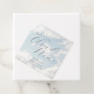 Cloud Nine Blaue Bewölkte Himmel Moderne Bridal Sh Geschenkanhänger