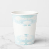 Cloud Nine Blue and White Brautparty Pappbecher (Rückseite)