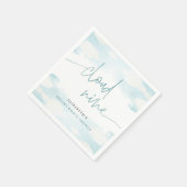 Cloud Nine Blue and White Brautparty Serviette (Ecke)