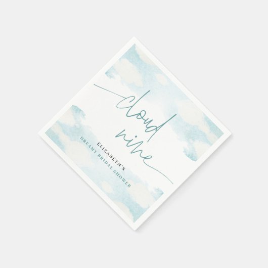 Cloud Nine Blue and White Brautparty Serviette (Ecke)