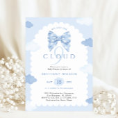 Cloud Nine Blue Baby Dusche Einladung
