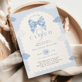 Cloud Nine Blue Baby Dusche Einladung