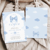 Cloud Nine Blue Baby Dusche Einladung
