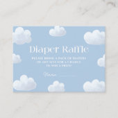 Cloud Nine Blue Baby Duwer Diaper Raffle Begleitkarte (Vorderseite)