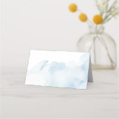 Cloud Nine Blue Brautparty Buffet Food Platzkarte (Rückseite)