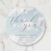 Cloud Nine Blue Cloudy Sky Elegantes Brautparty Geschenkanhänger (Vorderseite)