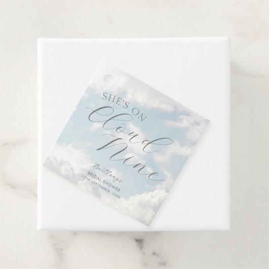 Cloud Nine Blue Cloudy Sky Modernes Brautparty Geschenkanhänger (Beispiel)