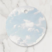 Cloud Nine Blue Cloudy Sky Modernes Brautparty Geschenkanhänger (Rückseite)