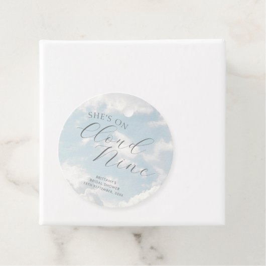 Cloud Nine Blue Cloudy Sky Modernes Brautparty Geschenkanhänger (Beispiel)