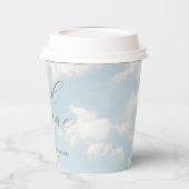 Cloud Nine Blue Cloudy Sky Modernes Brautparty Pappbecher (Links)