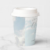 Cloud Nine Blue Cloudy Sky Modernes Brautparty Pappbecher (Rechts)