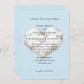 Cloud Nine Blue Skies Wedding Einladung (Vorne/Hinten)