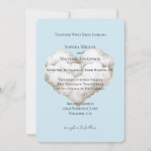 Cloud Nine Blue Skies Wedding Einladung (Vorderseite)