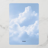 Cloud Nine Blue Sky Clouds Brautparty Folieneinladung (Rückseite)