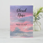 Cloud Nine Boy Baby Shower Invitations Einladung (Stehend Vorderseite)