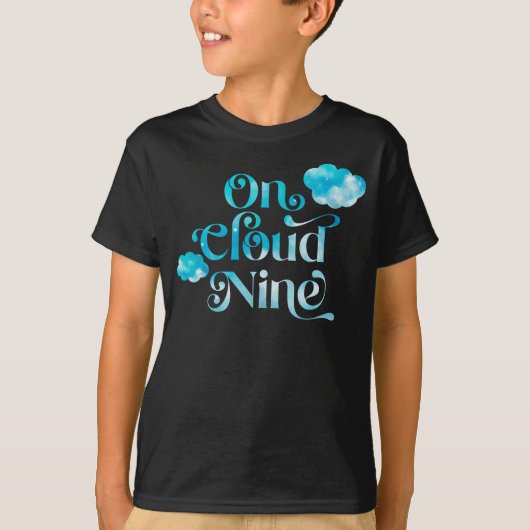 Cloud Nine Boy Birthday Party T-Shirt (Vorderseite)