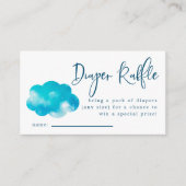 Cloud Nine Boy Diaper Raffle Ticket Begleitkarte (Vorderseite)