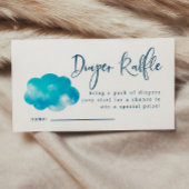 Cloud Nine Boy Diaper Raffle Ticket Begleitkarte