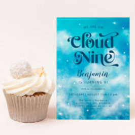 Cloud Nine Boy's 9. Geburtstag Einladung