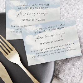 Cloud Nine Brautparty bringen Rezept Begleitkarte