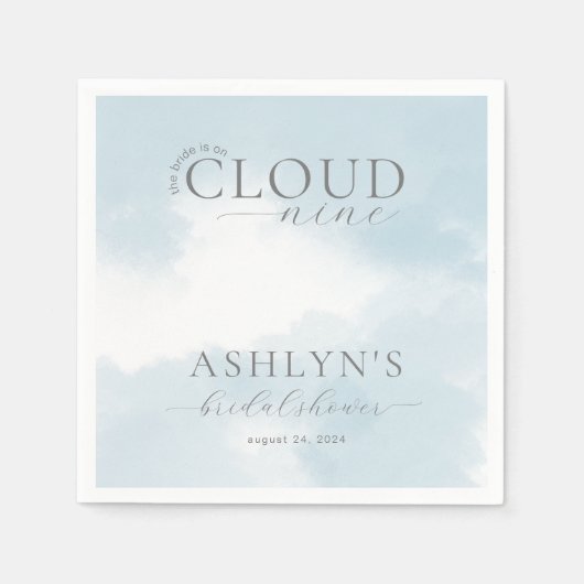 Cloud Nine Brautparty Paper Napkins Serviette (Vorderseite)