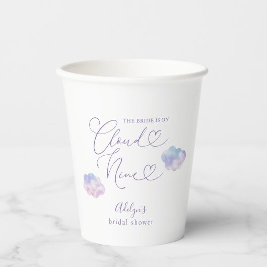 Cloud Nine Brautparty Pappbecher (Vorderseite)