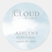 Cloud Nine Brautparty Sticker (Vorderseite)