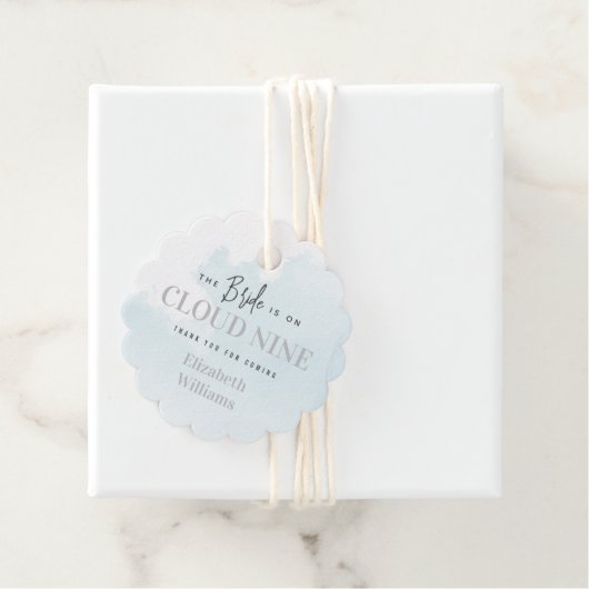 Cloud Nine Brautparty Vielen Dank Geschenkanhänger (Beispiel)